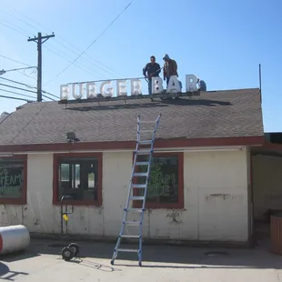 workers on the roof