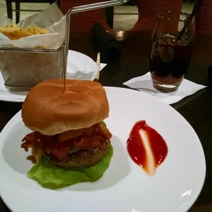 My custom built burger at The Burger Bar in Murfreesboro.