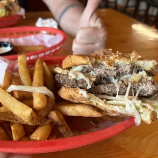 Double Swiss Burger!!