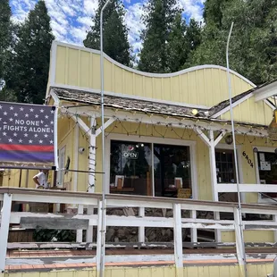 the front of the restaurant