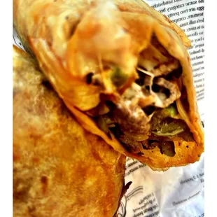 Philly Cheese Steak Wrap @ Burger Baron Restaurant. 1381 W Grand Ave, Chicago, IL  Chicago Greek/American Fast Foods! Nice &amp; Quick . Cool!