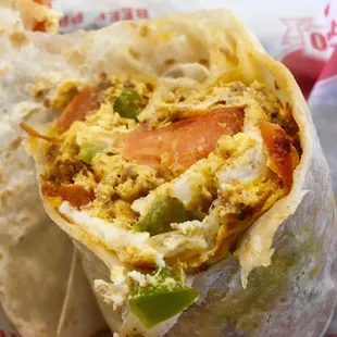 Chorizo breakfast wrap!