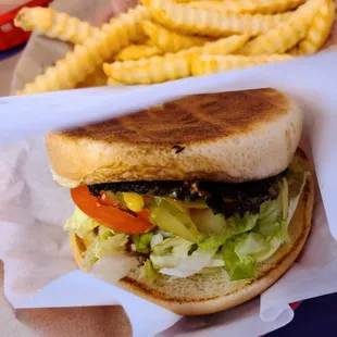 a sandwich and french fries