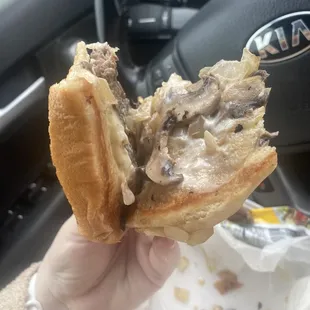 Mushroom swiss burger