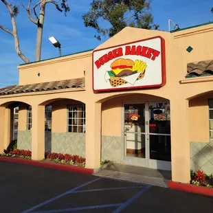 the front of the restaurant