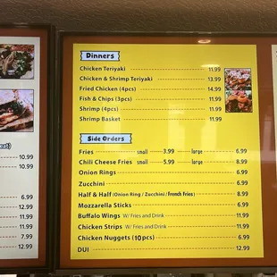 Menu board