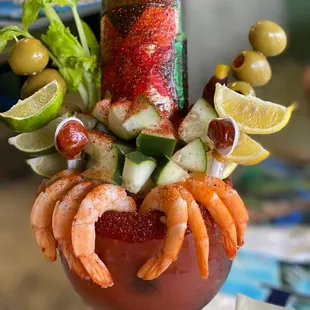 Michilada with the shrimp add on!!