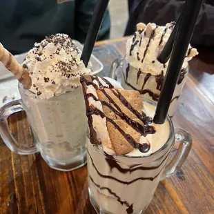 Oreo Shake, S&apos;more Shake, and Chocolate Chip Cookie Dough Shake