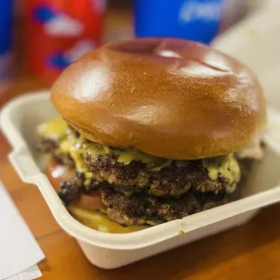 Double cheese..... 2/3 lb of beefy goodness! Satisfying that burger craving for sure!