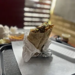 cheeseburger burrito