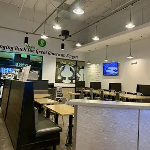 Inside. No customers.