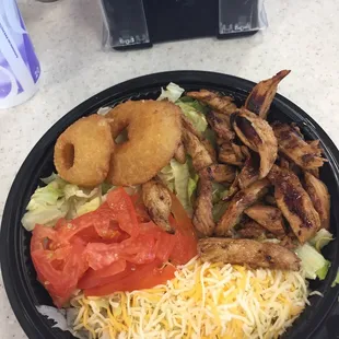 a plate of food on a table