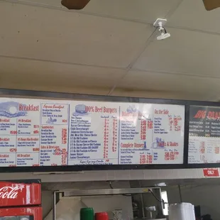 The menu