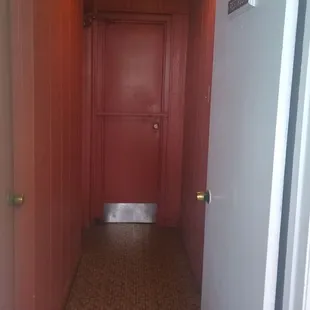 Hallway to Restrooms.