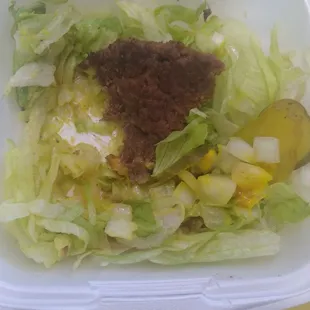 My Lettuce Burger. Almost done with before I snapped a picture. Lol.