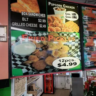 Since there is no menu online...