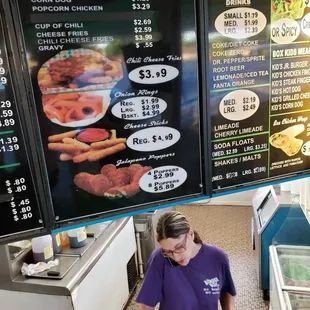 Since there is no menu online...