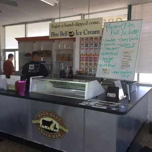 Ice cream counter