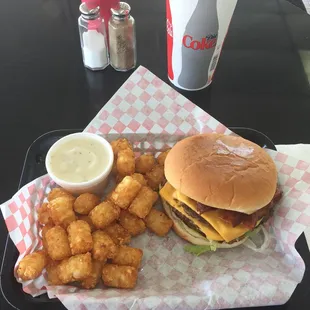 #2 Double Cheeseburger + bacon and jalapeños