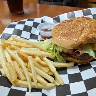 NM burger combo, also came with a beverage