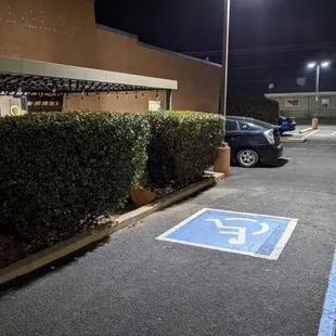 Off street parking is well lit