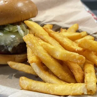 Blue Cheese Burger and Fries