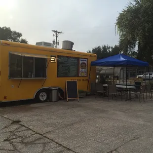 Burger Bus + is Open for business!  Come check us out!  Reasonable price!  Awesome food!