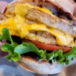 Veggie patties. Forgot to omit the cheese.