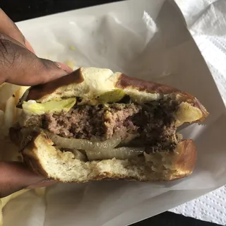 Mustard Burger with Side