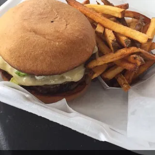 Avo Burger with Side