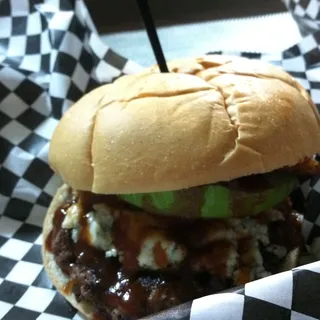 Black and Blue Burger with Side
