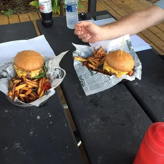 Three Pigs Burger with Side