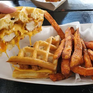 Chicken Waffle Grilled Cheese