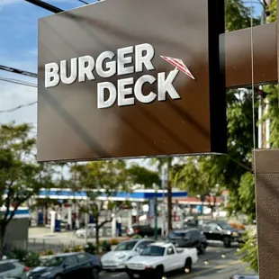 Burger Deck signage visible from India street