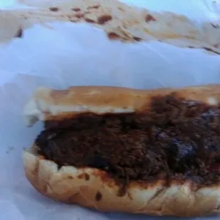 Fried Half Smoke w/ Chili 2