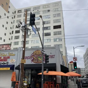 the corner of the street