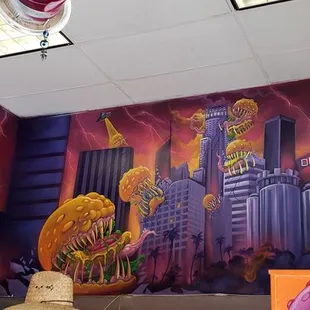 the interior of a fast food restaurant