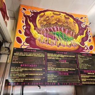 Nice menu overrated food.