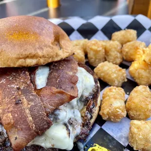 House Burger with bacon