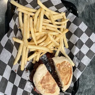 PBJ Burger and Fries