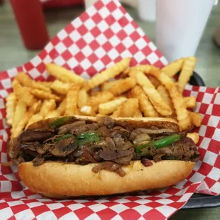 Philly cheese, decent.