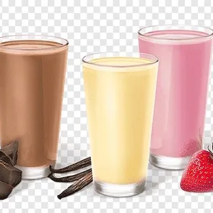 Shakes , strawberry, banana,chocolate, pineapple.Oreo