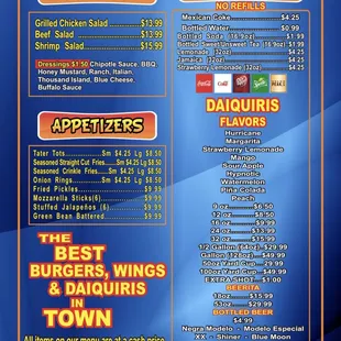 Burger Extreme Menu