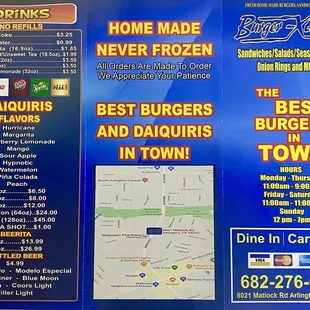 Burger Extreme Menu!