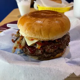 Double The Mega Extreme Cheese Burger