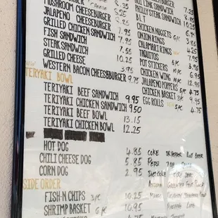 Menu! So many great options!