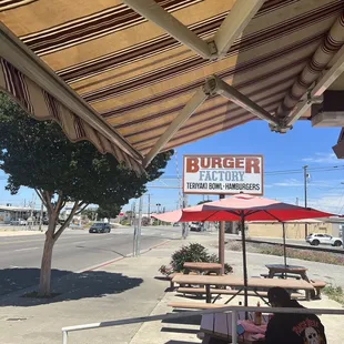 Burger Factory sign, you can't miss it