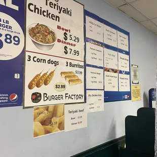 Some menu items
