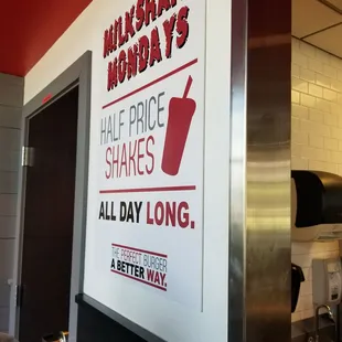 a sign for a fast food restaurant