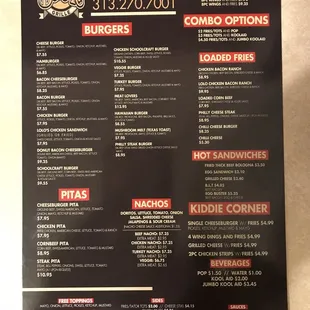A clearer menu for you to see